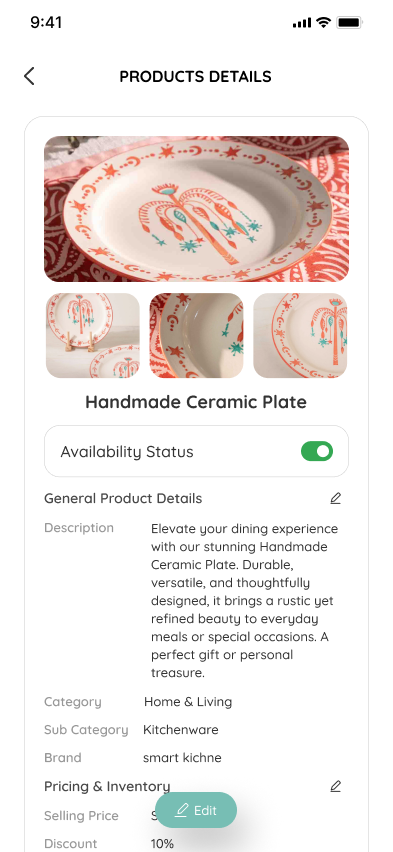 Products Details Screenshot